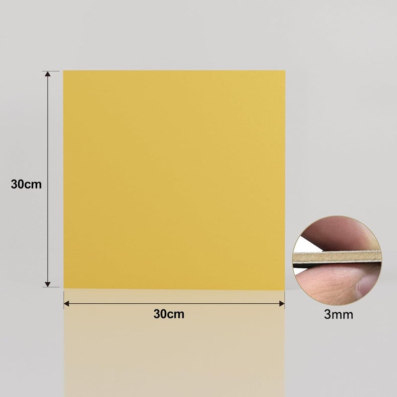 Creatorally 8 Pack Pre-Painted Colored Plywood Sheets,12x12x1/8 Inch (3mm) Basswood,Ideal for Laser Cutting, Engraving, DIY Crafts, Ornaments, Models Making (Gold) - Image 2